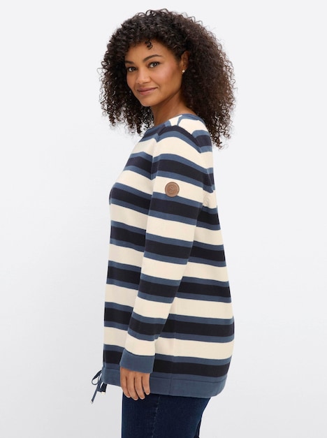 Langarm-Pullover Strickpullover im Colour-Blocking Langarm