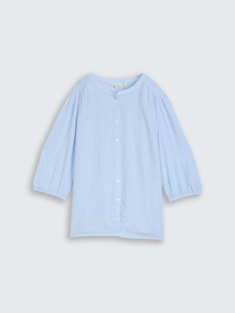 Bluse mit Leinenanteil