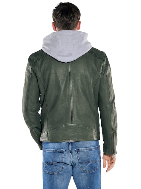 engbers Herren Lederjacke , Gruen