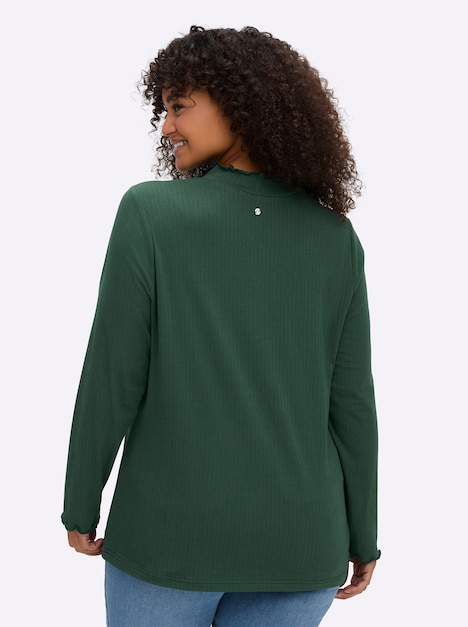 Shirtrolli Langarm Uni Stehkragen