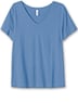 T-Shirt Kurzarm Uni Ohne Kragen