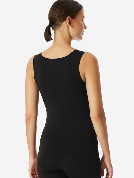 Schiesser Damen Unterhemd Invisible Soft Warming - schwarz