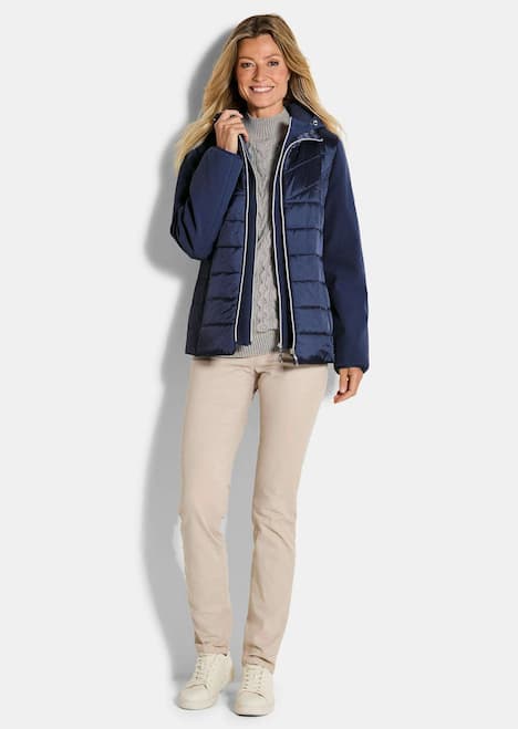 Stepp-Winterjacke mit Kapuze