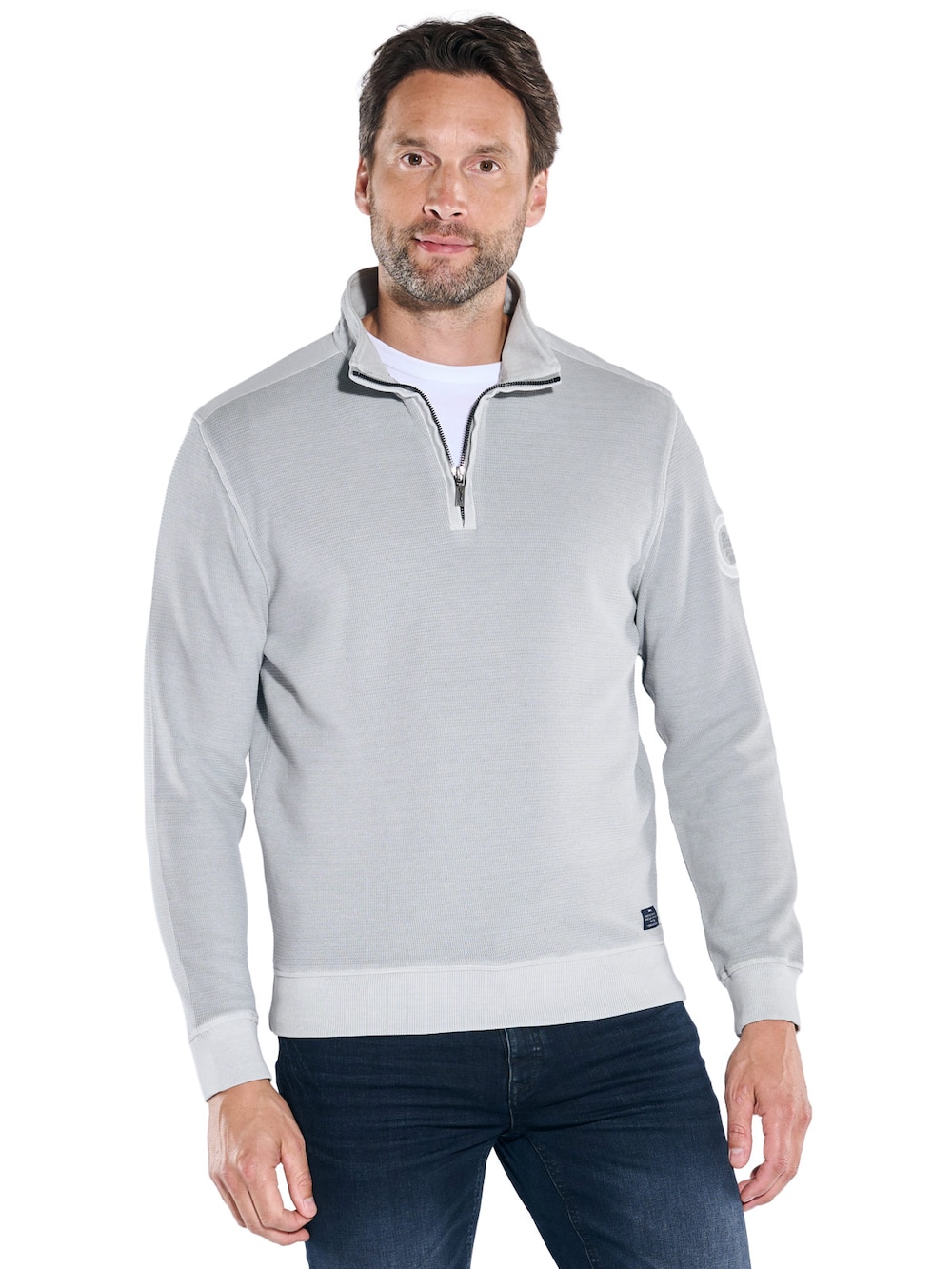 Sweatshirt in Satin-Warenqualität