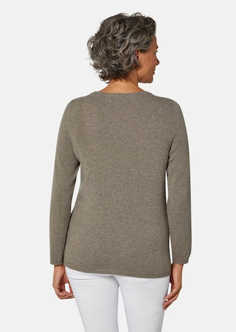Kaschmirpullover mit U-Boot Ausschnitt