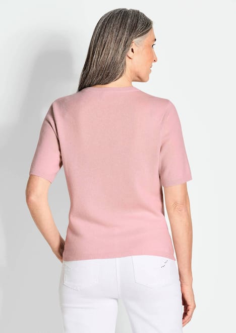 GOLDNER Pullover van kasjmier met ronde hals Pullover van kasjmier met korte mouwen en ronde hals