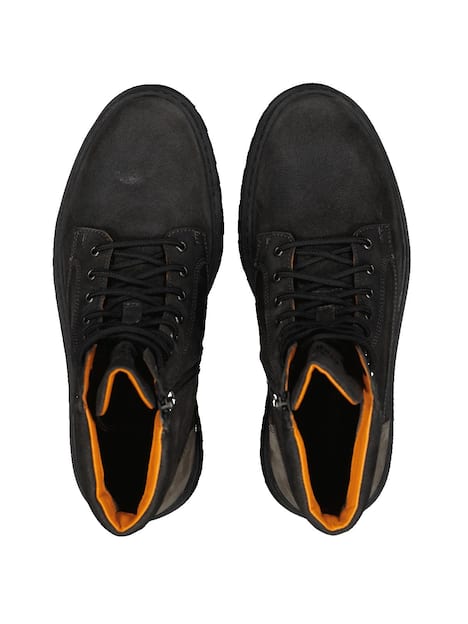 engbers Herren Boots aus Leder , Anthrazit