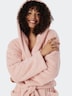 Schiesser Damen Bademantel Teddy Fleece - rosé