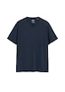 Baumwoll-T-Shirt mit Logo-Print und V-Neck