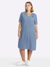 Kleid Kurzarm Ohne Kragen