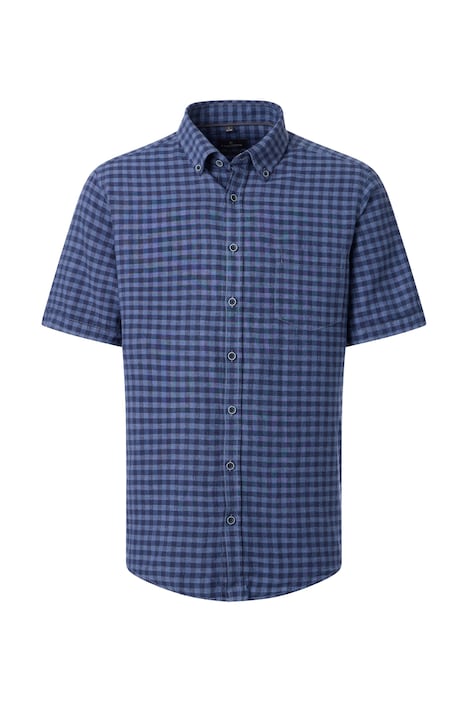 Leinenhemd Kurzarm kariert Casual Fit