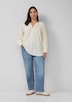 Elastische strukturierte Bluse mit weitem Arm