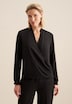 Damen Wickelbluse - Uni