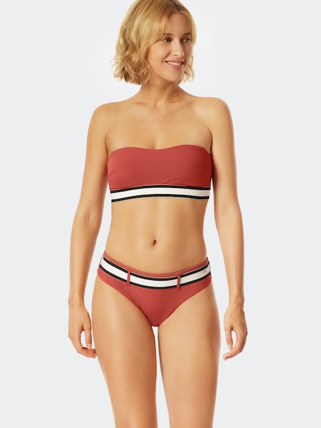 Schiesser Damen Bikini-Hose Aqua Californian Dream - whisky