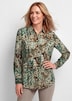 Hemdbluse mit künstlerischem Muster