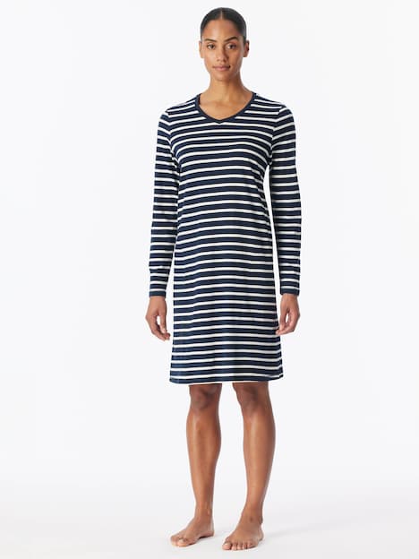 Schiesser Damen Nachthemd Casual Essentials - nachtblau