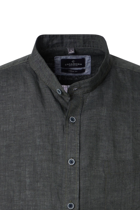 Leinenhemd Kurzarm uni Casual Fit