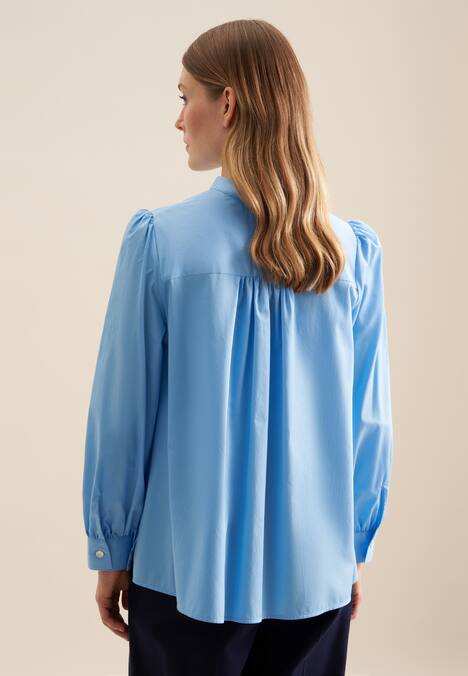 Damen Stehkragenbluse - Uni