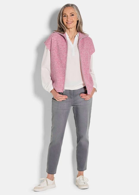 GOLDNER Tricot vest Tricot vest met ritssluiting