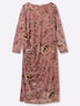 Mesh-Kleid Blumenkleid aus Mesh-Qualität Langarm Ohne Kragen