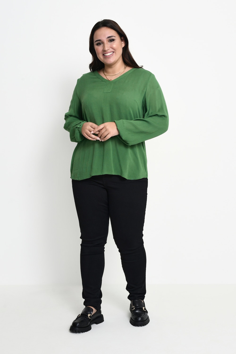 Langarm-Bluse Regular fit