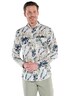 Herren Hemd mit tropischem Muster , Khaki