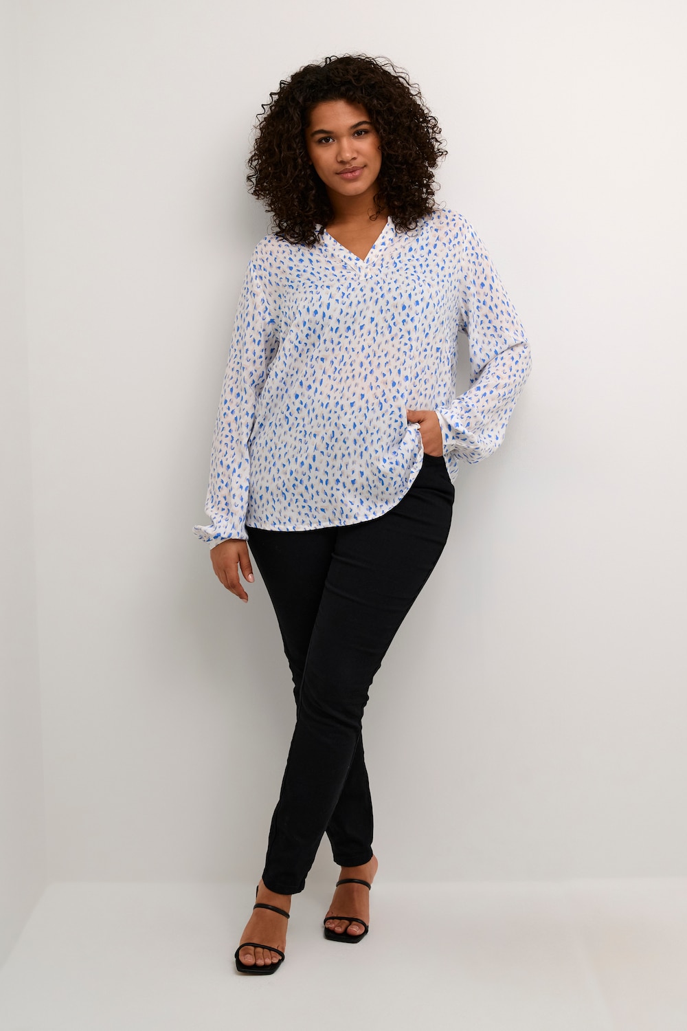 Langarm-Bluse Regular fit