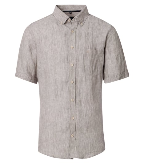 Leinenhemd uni Casual Fit