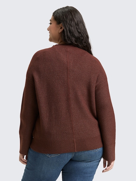 Oversize Cardigan mit Rundhalsausschnitt