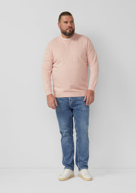 Strickpullover mit Logo-Stickerei