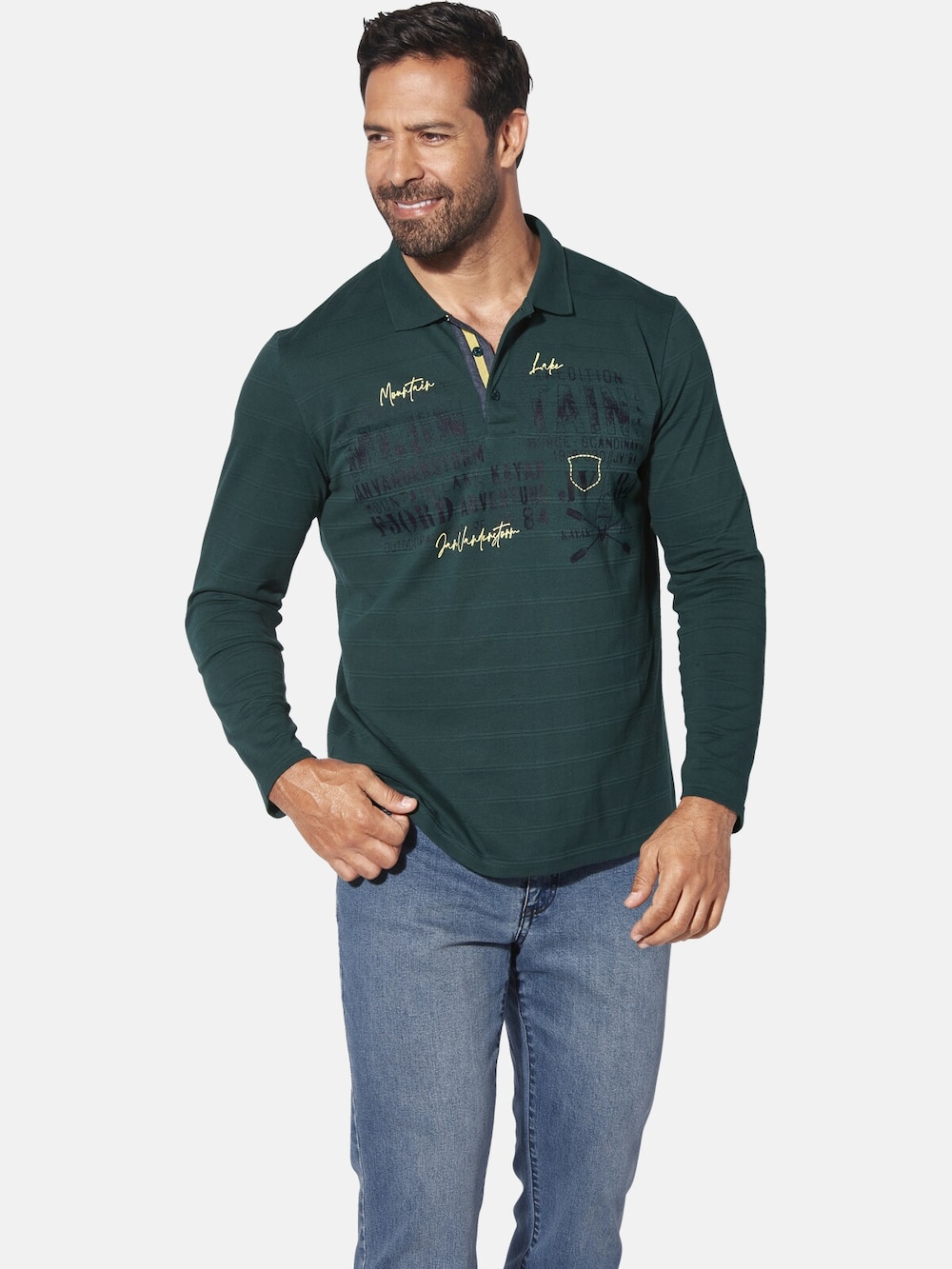 Jan Vanderstorm Langarm-Poloshirt MAKSE