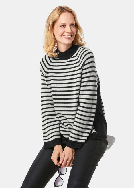 Kasjmier trui met strepen