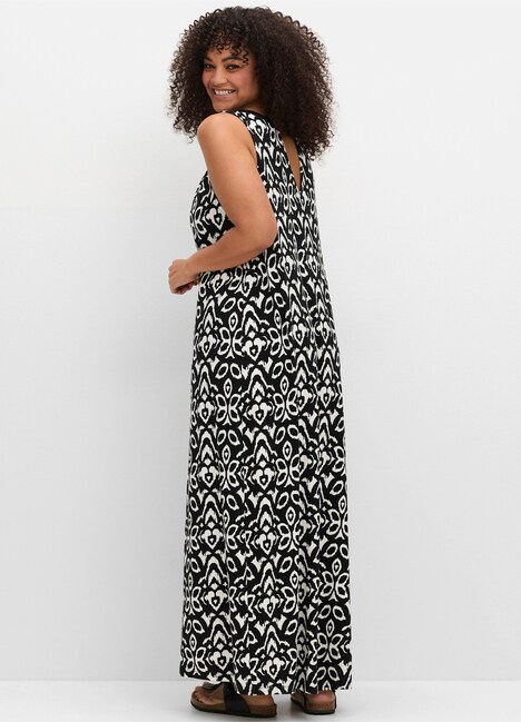 Sommerkleid Ärmellos Sonstiges Muster Ohne Kragen