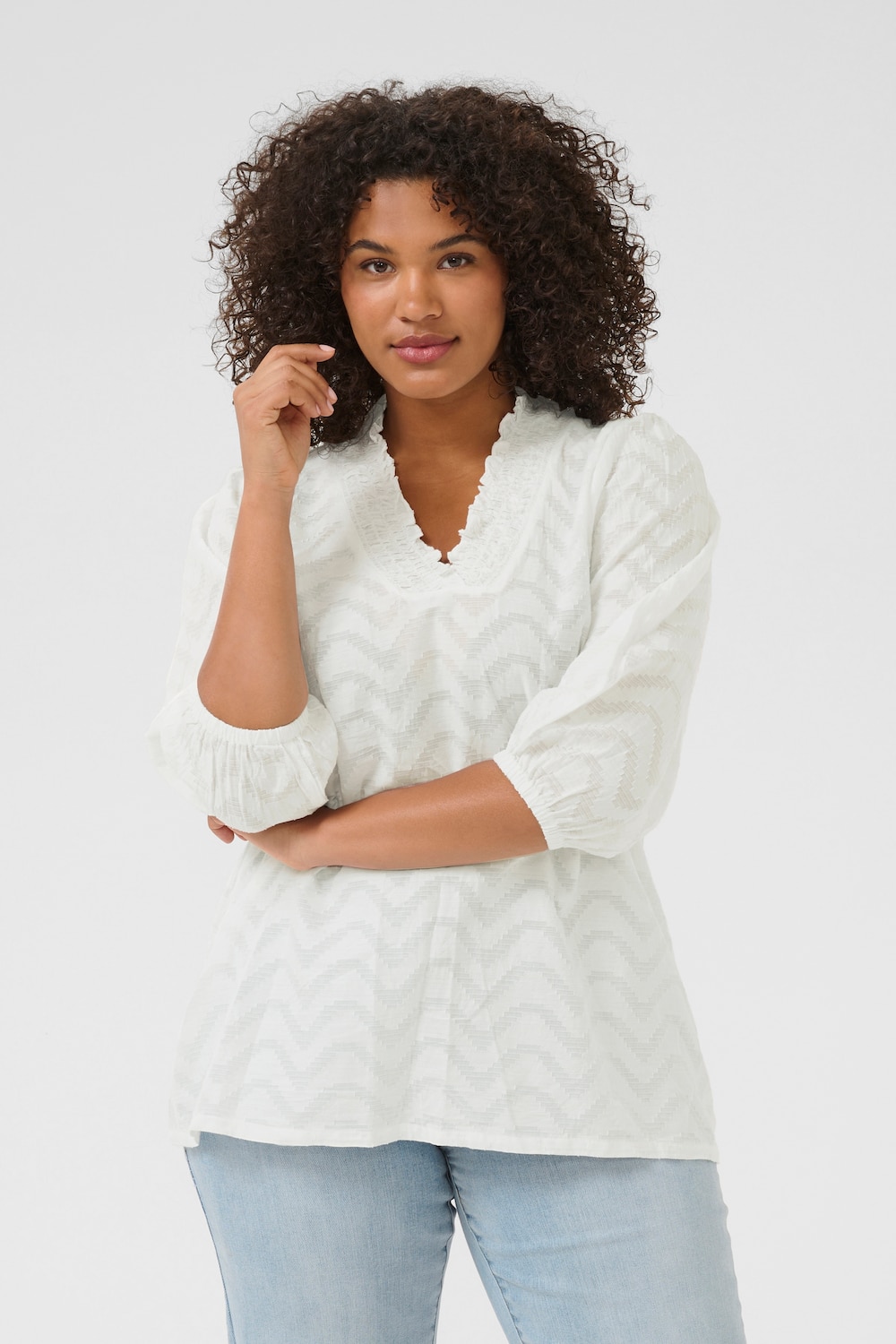 Langarm-Bluse Regular fit