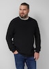 Strukturierter Baumwoll-Pullover mit Label-Patch