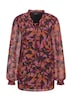 GOLDNER Blouse met print Blouse van chiffon met semi-transparante mouwen