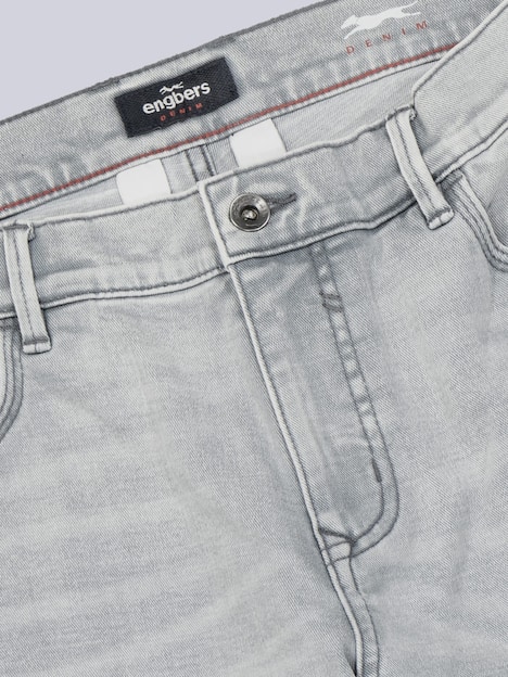 engbers Herren Super-Stretch-Jeans regular , Silbergrau