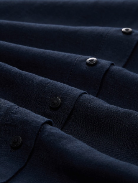 Blusenkleid mit Leinenanteil