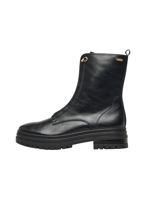 Stiefel in Leder-Optik mit Profilsohle