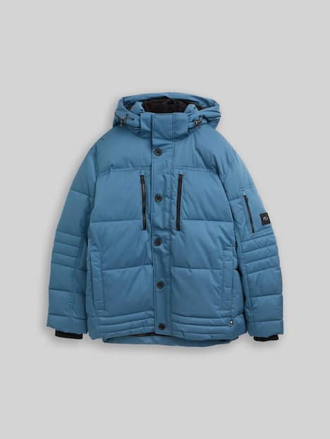 Pufferjacke mit abnehmbarer Kapuze