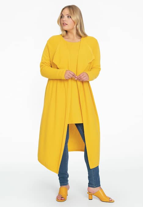 Strickjacke mit drapierter Front