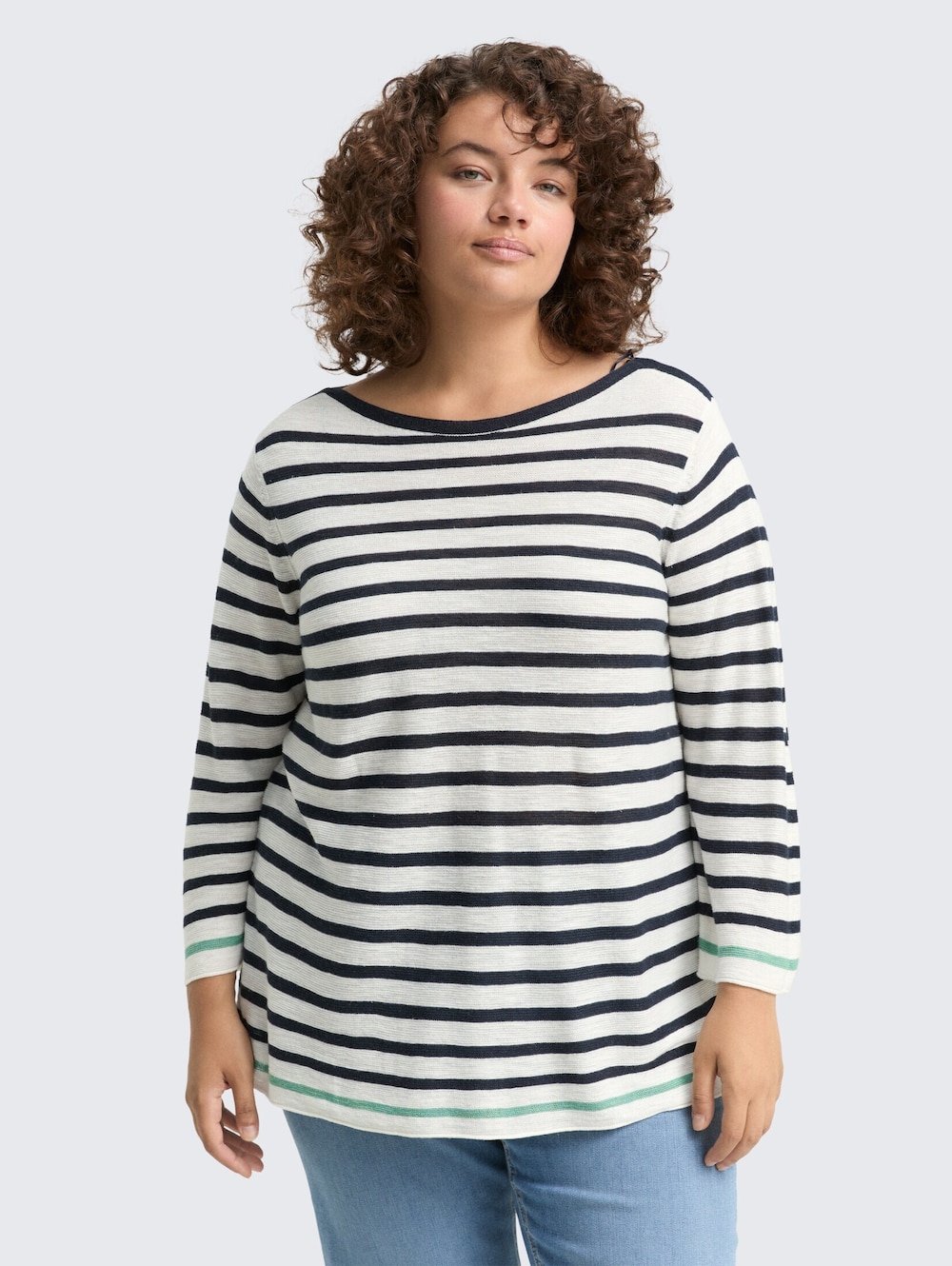 Tom Tailor Women PLUS Pullover & Strickjacken Plus Size - Strickpullover mit Streifenmuster