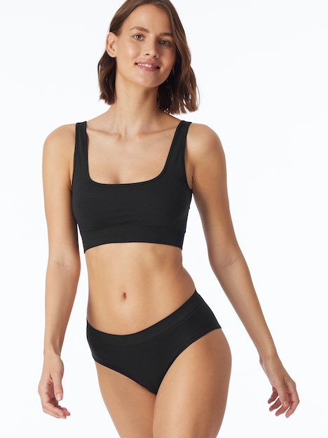 Schiesser Damen Bustier Casual Seamless - schwarz