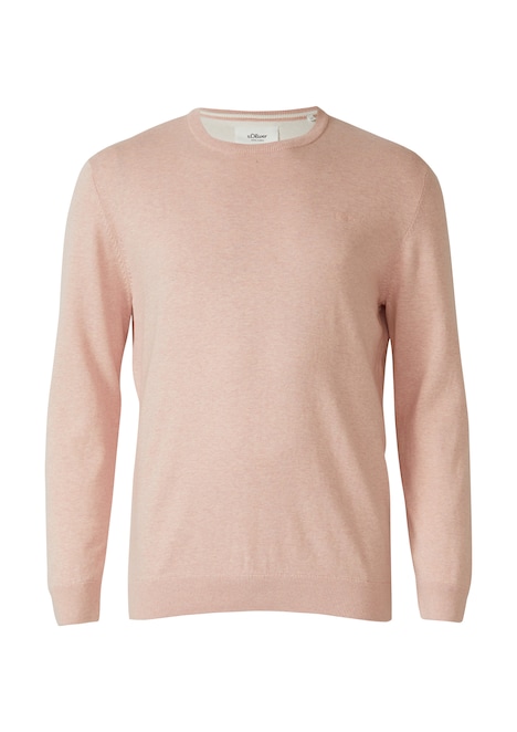 Strickpullover mit Logo-Stickerei