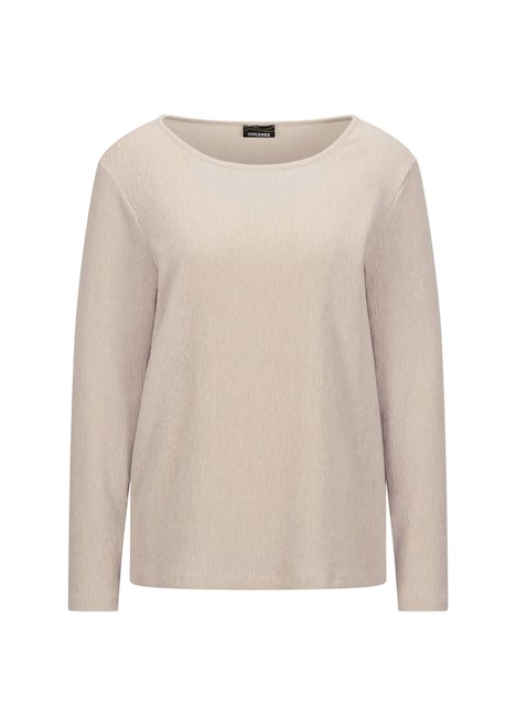 Langarm Melange Jersey-Oberteil