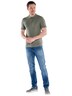 Herren Modisches Strick-Poloshirt mit Zipper , Dunkelgruen
