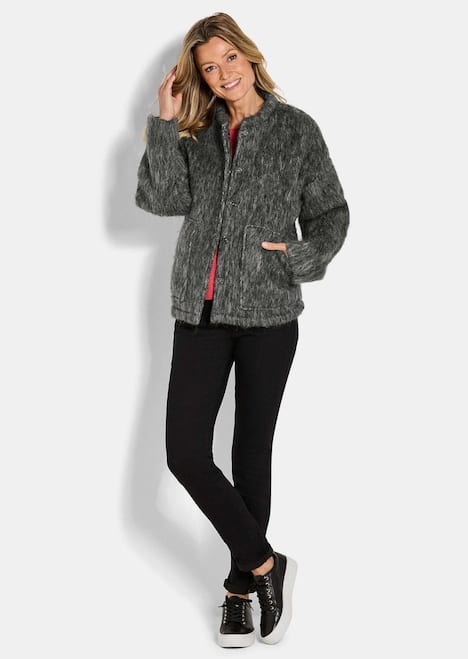 GOLDNER Jas Wollen jack in vachtlook