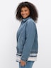 Jeans-Jacke Jeansjacke mit Used-Effekten Langarm Rundumdehnbund Umlegekragen
