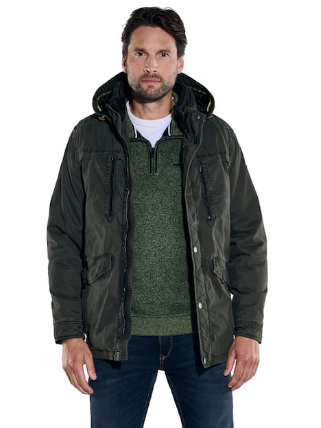 engbers Herren Baumwoll-Jacke regular , Dunkelgruen