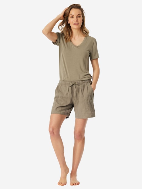 Schiesser Damen Pyjamahose Mix Relax jade